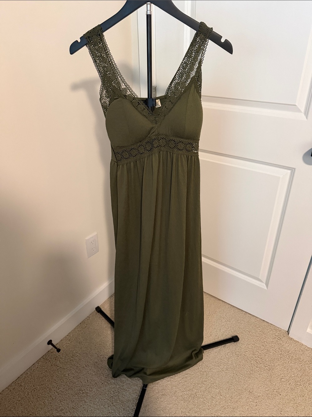 RDI Olive Green Lace-Trim Sleep Chemise